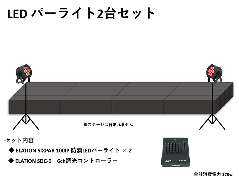 ELATION LED Par Light 2 Set ELATION LED Par Light 2 Set